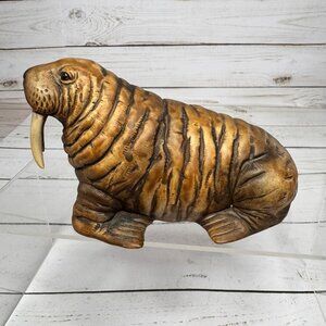 Vtg UCTCI Japan Walrus Figurine Hand-Painted Porcelain Marine Sea Life Statue